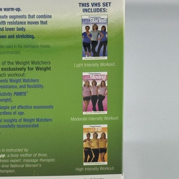 Weight Watchers Get in Shape 3 VHS Set Get Fit Get Moving Get Started New 2003 - Picture 4 of 7
